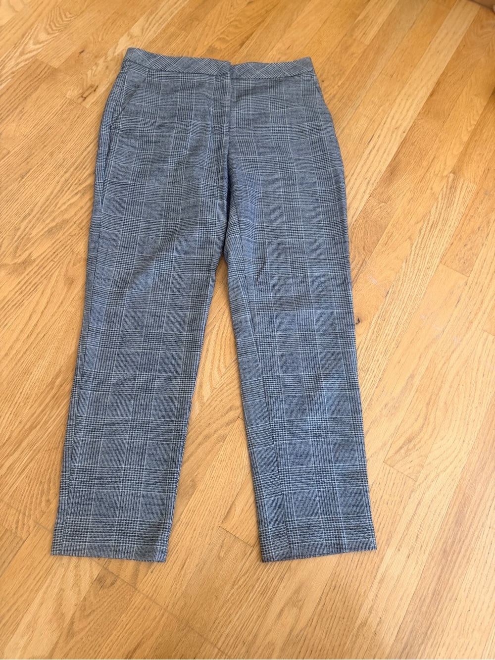 Ladies Size 6 "H&M" Gray Glen Plaid Dress Pants GUC